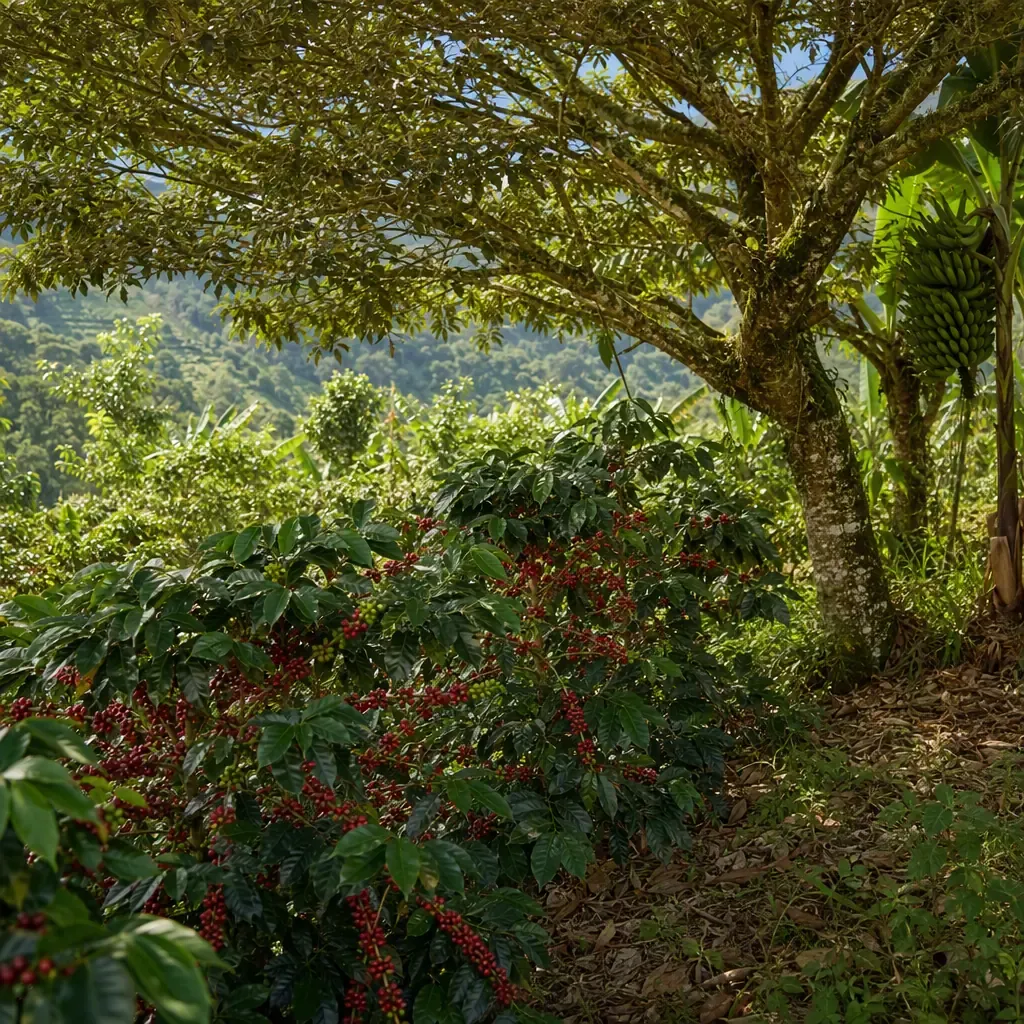 El cafetal de sombra